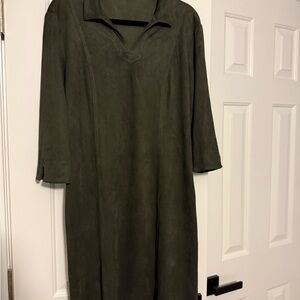 Elegant Olive Green Women's Dress